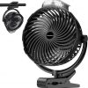 Amazon : $15.99 ($59.99) 10000mAh Clip on Fan, 8-Inch Golf Cart Fan Rechargeable with LED Light, 9 Speeds Strong Airflow, Ultra Quiet, 30Hrs Runtime, 360° Rotation, Cooling for Bed Camping Office Desk Dorm, Black