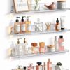 Amazon : $9.98 ($17.99)  Lifewit Floating Shelves for Bathroom, Acrylic Wall Organizer for Perfume, Makeup, Figures, Nail Polish, Photo, Book, 14