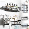 Amazon : $13.99 ($25.99) Shower Caddy Adhesive Shower Organizer 7-Pack, Rustproof Stainless Steel Bathroom Shelves, Large Capacity No-Drill Rack Storage Accessories with Soap Dish Toothbrush Holder &24 Hooks Home Decor