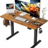 Amazon : $78.98 ($99.99) YIHAYO Electric Standing Desk, 48 x 24 Inches Stand Up Desk with Splice Board, Adjustable Height Desk, Computer Desk for Home Office, Black Frame/Rustic Brown Top