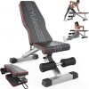 Amazon : $55.49 ($89.99)  YOLEO Adjustable Weight Bench for Home Gym, ASTM-Certified 827LBS, 95% Pre-Assembled, Foldable Gym Bench with 84 Positions Incline Decline Flat, Wider Seat