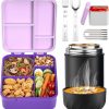 Amazon: $8.49 ($16.99) Bento Lunch Box for Kids, Lunch Box Adult w/ 17oz Soup Thermo, Folding Fork & Spoon