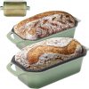 Amazon : $26.59 ($39.99) Flavehc Bread Pan Cast Iron Loaf Pan with Lid 9x5 Inch Bread Loaf Pan for Baking Bread Enameled Cast Iron Sourdough Bread Pan