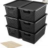 Amazon: $16.62 ($38.99) Storage Bins with Lids | Plastic Storage Baskets with Lids