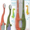 Amazon: $3.99 ($7.99) Baby and Toddler Toothbrush, Green and Orange Dinosaur 2-Pack