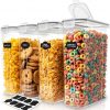 Amazon : $21.99 ($26.99) Utopia Kitchen Cereal Containers Storage Set – 4 Pack 4L(135.2 oz) Airtight Food Storage Containers with Lids, BPA-Free Cereal Dispensers for Pantry Organization and Storage (Clear)