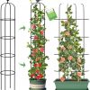 Amazon:  $14.99 ($25.99)  Garden Trellis for Climbing Plant, 6.2FT/74.4″ Rustproof Metal Potted Plant