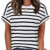 Amazon:  $7.99 ($19.99) Womens Tops Short Sleeve Shirts Summer Outfits 2026 Spring Dressy Casual Clothes