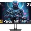 Amazon:$151.99 ($199.99)KTC 27 Inch Gaming Monitor - 2K QHD 2560 x 1440 Monitor, Up to 210Hz & 1ms, Bulit-in Speakers, Adaptive Sync, HDR400, 131% sRGB, IPS Monitors Gamer with HDMI 2.0 x 2 & DP1.4 x 2, H27T22C-3