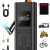 Amazon:$9.99 ($19.99)AIRSURE Tire Inflator Portable Air Compressor, 150 PSI Fast Inflation Cordless Air Pump with LED Light, Auto Shut-Off, Rechargeable Battery for Car, Motorcycle, Bike, and Sports Balls