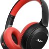 Amazon : $25.99 ($29.99) acer Kids Bluetooth Headphones, 85/94dB Volume Limiter, Foldable Wireless Over-Ear Headphones for iPad, Travel, 60H Playtime, Bluetooth 6.0, Built-in Mic, Black Red, OHR668
