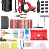 Amazon : $19.99 ($49.99) Emergency Kit - Tire Inflator Portable Air Compressor & Jumper Cables for Car - Winter Auto Assistance Kit with Tow Straps, Car Safety Hammer, Tire Repair Kit, & First Aid Kit