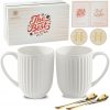 Amazon:  $14.99 ($29.99) Coffee Mugs Set of 2, 20 oz White Ceramic Coffee Cups