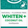 Amazon : $5.77 ($6.79) Tom's of Maine Whiten Plus Coconut Oil Fluoride Free Toothpaste, Natural Whitening Toothpaste with Coconut Oil and Plant-Based Cleansers, Whitens Without Causing Sensitivity, Gentle Mint, 4.0 Oz