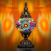 Amazon : $25.45 ($32.99) Marrakech Turkish Table Lamp with Bronze Base，Handmade Colorful Moroccan Tiffany Style Mosaic Glass Night Stand Light Fixture Including LED Bulb for Living Room Bedroom Decor (Colorful1)