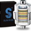 Amazon : $14.31 ($15.99) SR SUN RISE 20-Stage Shower Filter-Shower Head Filter for Hard Water, with 1 Replaceable Cartridges, High Output Shower Water Filter for Removing Chlorine and fluoride, Polished Chrome