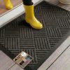 Amazon : $17.99 ($27.99)  GORILLA GRIP 100% Waterproof All-Season WeatherMAX Doormat US Designed Natural Rubber, Stain Fade Resistant, Low Profile Indoor Outdoor Door Mats, Easy Clean, 29x17 Gray Diamond