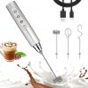Amazon: $12.99 ($25.99) Silver Milk Frother Wand for Coffee, Frother Handheld Rechargeable
