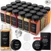 Amazon : $17.47 ($34.95) EDELHAUS Glass Spice Jars with Label and Black Aluminium Lids (24 x 4oz) Spice Containers with 240 Labels, Shaker Inserts, Steel Funnel, Empty Square Seasoning Organizer (Black Aluminium Lid)
